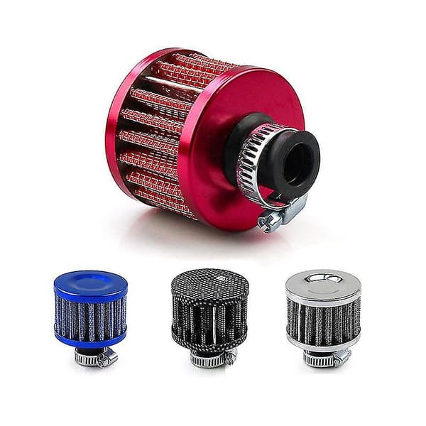 Miter Car Luftfilter Liten Sopphode Luftfilter Sopp Luftfilterhode 12mm Auto Modifikasjonsdeler (1 Stykke Farge: Rød)