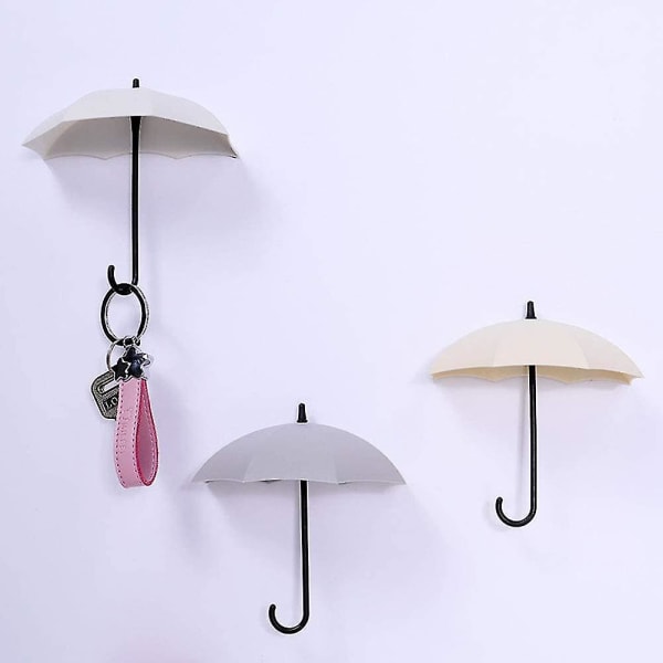 3st paraplykrokar Självhäftande väggkrokar Nyckelkrokar Självhäftande krokar för upphängning