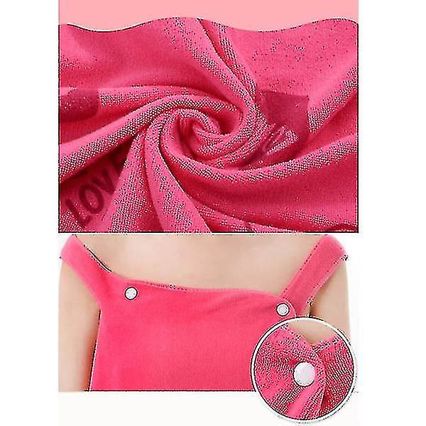 Multifunksjonelt badehåndkle strandhåndkle badekåpe Pink