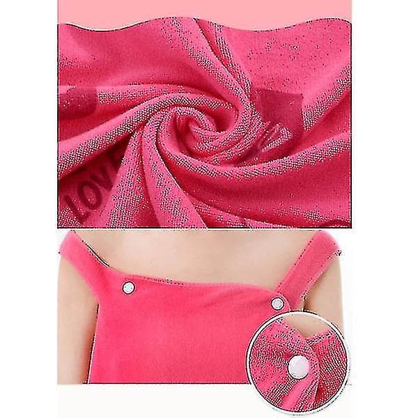 Multifunktionell badhandduk strandhandduk badrock Pink