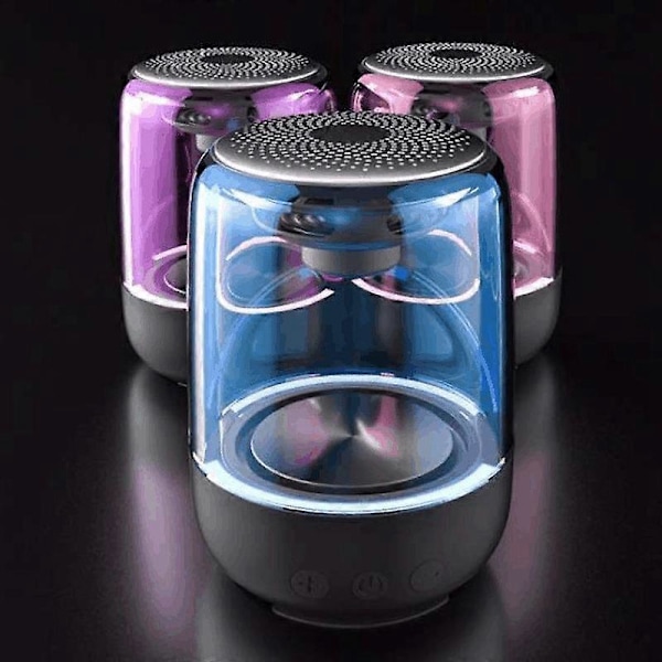 Transparent Krystallhøyttaler Trådløs Bluetooth-høyttaler Opplyst Bluetooth-høyttaler TWS Subwoofer