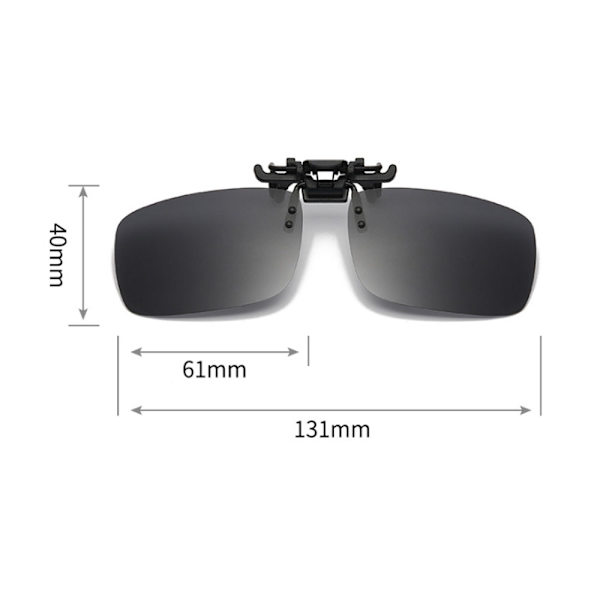 3-delad solglasögonklämma, polariserade solglasögonklämma, över solglasögon för män kvinnor för körning och utomhusaktiviteter, Myopia polariserade solglasögonklämma