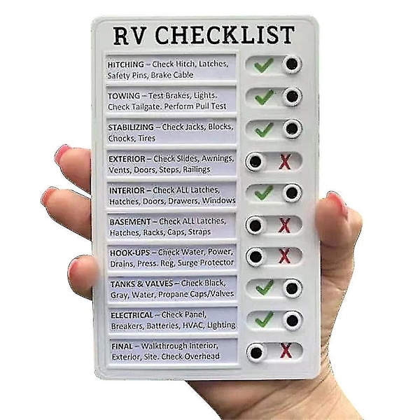 Bärbar Memo Plastbräda Rv Checklista