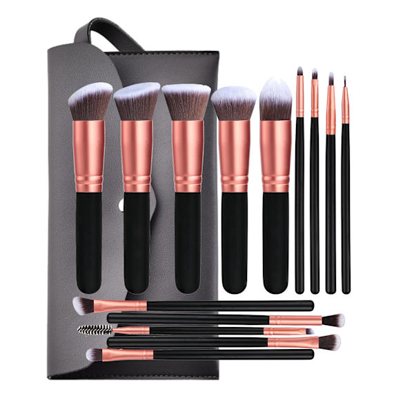 14 stk. syntetiske professionelle makeupbørster kosmetiske foundationbørster sæt blending blush eyeliner ansigtspulver makeupbørster sæt