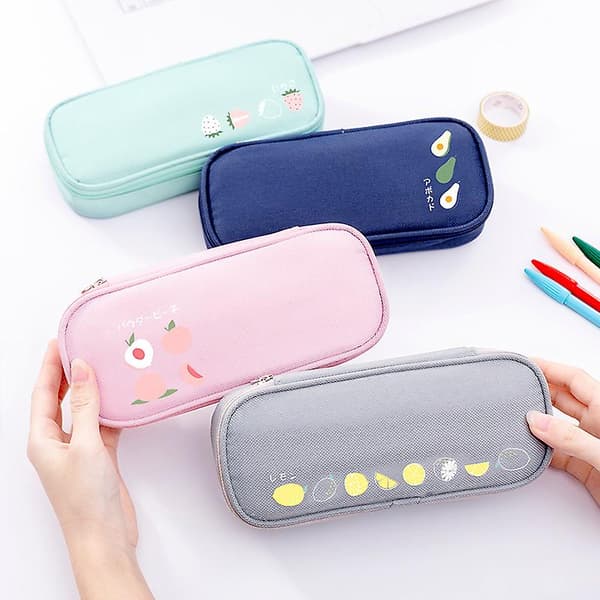 Studerende Stationery Simple Oxford Klud Stor Kapacitet Blyantspose