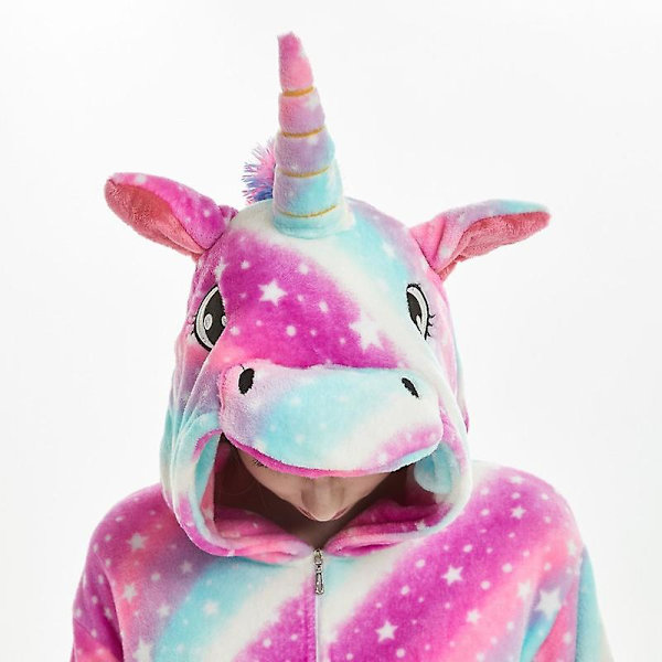 Unisex Flanell Djurpyjamas En-delad Nattkläder Hoodie Sovkläder Fest Cosplay Djur Siamesiska Pyjamas XL