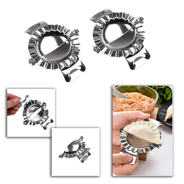 2x Rustfrie stål dumplingsmaskin - Perfekt for dumplings, ravioli, calzone, empanada, pierogi - Dumpling Skin Maker