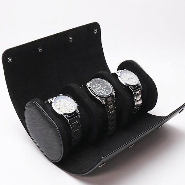 3 Fack Watch Box Retro Pu Watch Roll