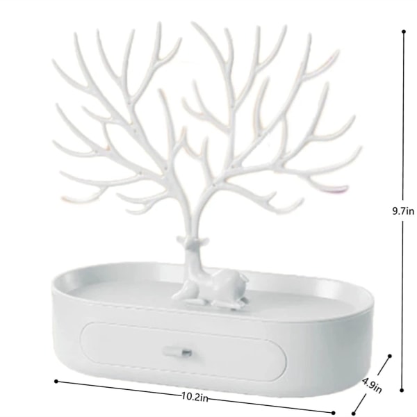 Korujen esittelyteline Monikäyttöinen Creative Tree -teline Rannekoru Kaulakoru Korvakorut Riipputeline White