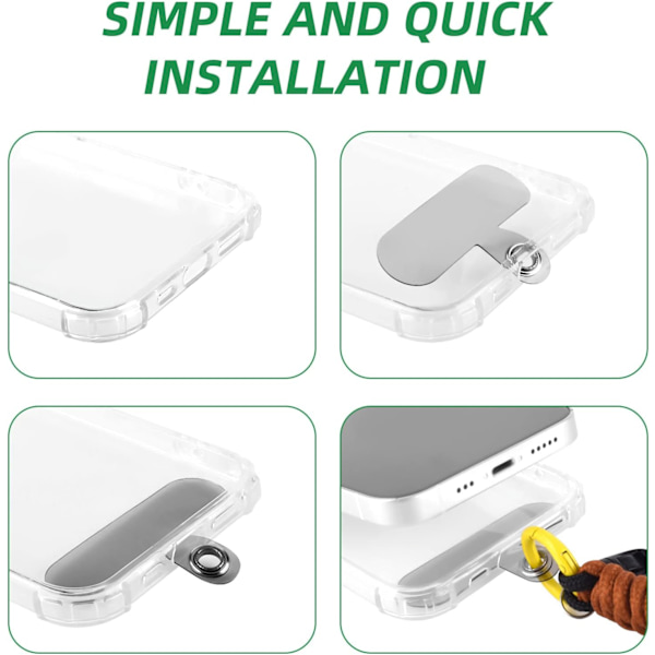 Kompatibel med Universal Mobiltelefon Lanyard Bärbar handledsrem Justerbar Anti-Lost Telefon handledsremmar Lanyard Kompatibel med Alla Smartphones-Pi