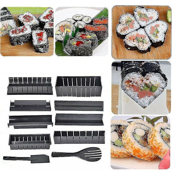 10-delad sushiform Sushi Maker Rolling Kit Sushi Maker Tool