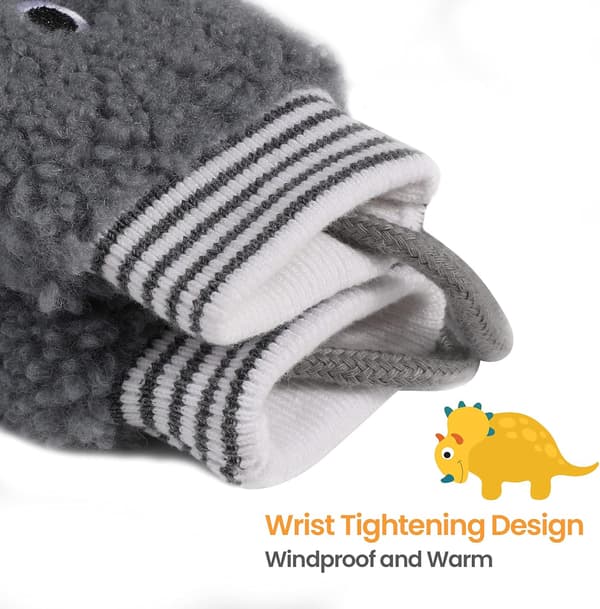 Børneskihandsker, Dinosaur Snow Gloves til drenge og piger, Ba