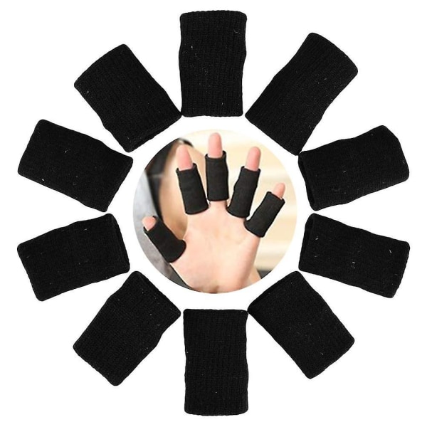 10 stycken fingerhylsor, cover för sport, elastiskt fingerskydd, stretchigt