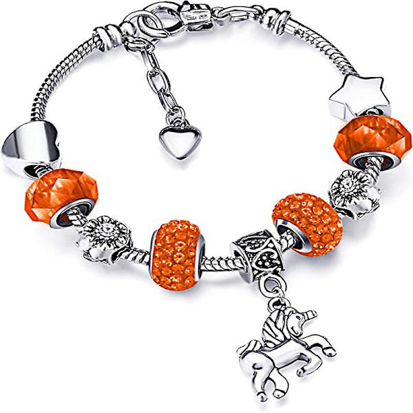 Enhjørning Funklende Krystal Charm Armbånd Armbånd Til Pige Dame