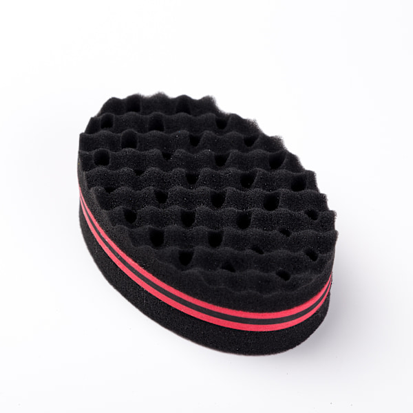 （1 st）Blå dubbelsidig två i ett Twist Magic Hair Sponge Afro Braid Style Dreadlock Coils Wave Hair Curl Sponge Brush