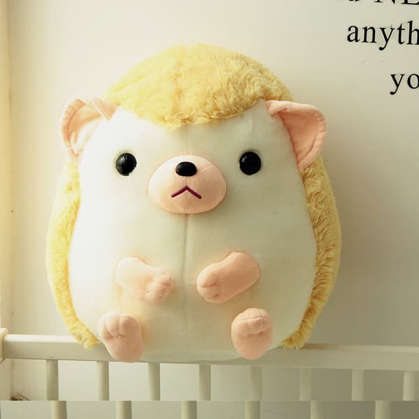 Mini pinnsvin plysjleke 35CM, gul