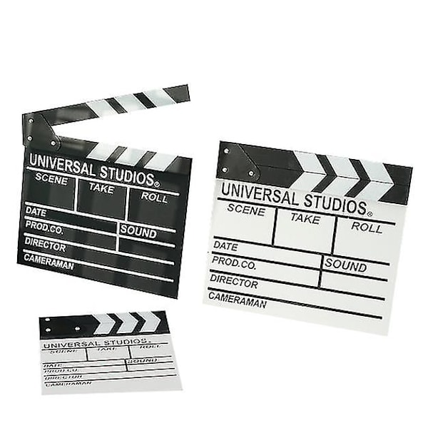 Elokuva Filmi Klap Board Hollywood Clapper Board Puinen Elokuva Elokuva Klapboard Lisävaruste black 27*30cm