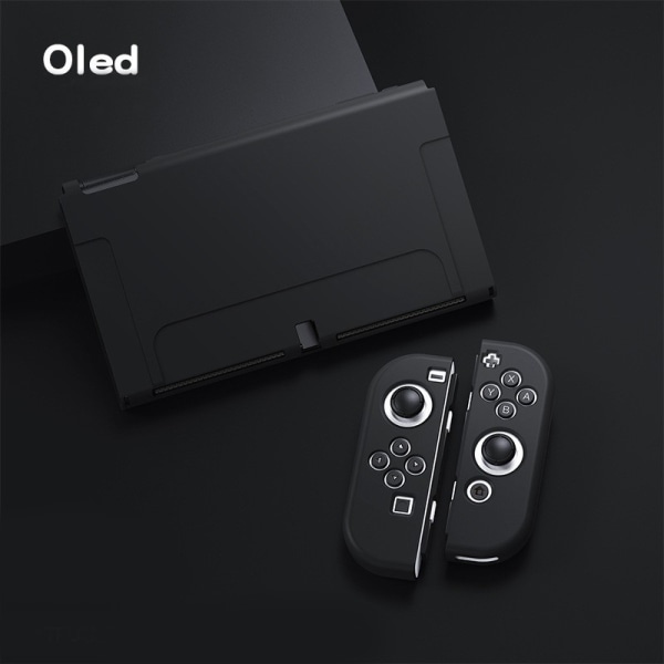 Nintendo Switch OLED-spilkonsol + blødt beskyttelsescover til gamepad, sort