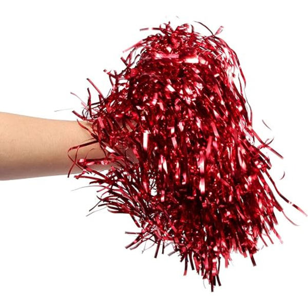Metallisk Glitter Cheerleader Pom Pom i Alle Farver