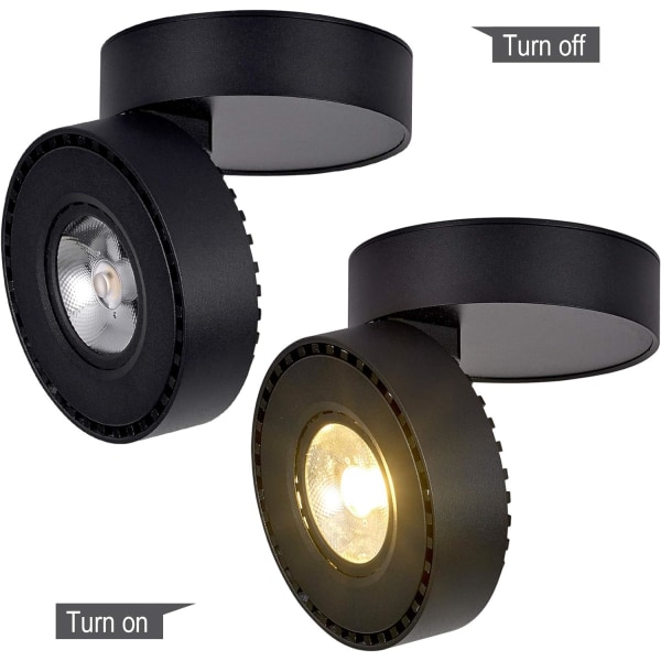 12W LED-takspotlight, justerbar lysboks