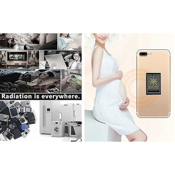1/6/10 st strålskyddsetiketter för mobiltelefoner Silver C 6 PCS