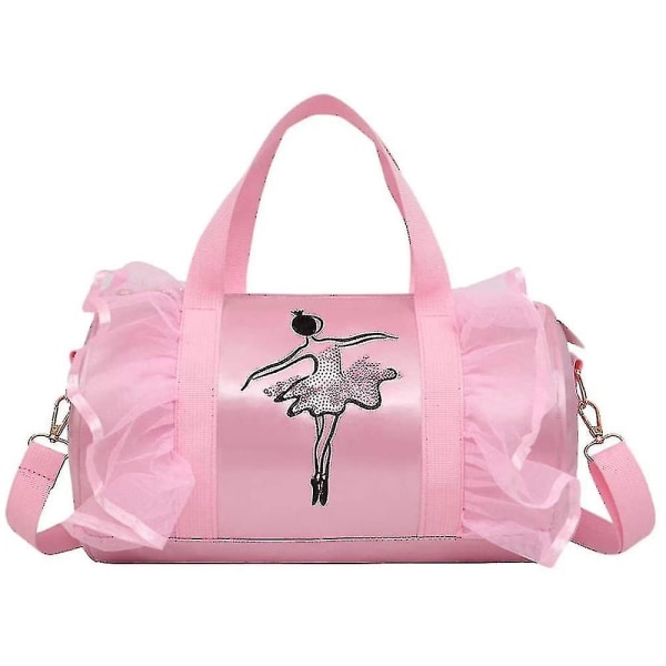Sød ballet dansetaske Kidstutu kjole dansetaske, piger personlig vandtæt taske Ballerina duffeltaske Pink