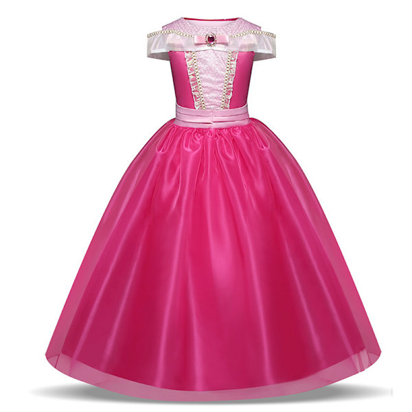 Flickor Aurora Prinsessklänning Törnrosa Kostym med Tillbehör Tulle Maxiklänning Födelsedagsfest Halloween Jul Fest Karneval Cosplay Eveni
