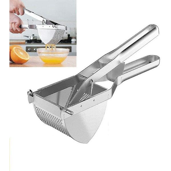 Kartoffelpresser i rustfrit stål, professionel kartoffelmoser i rustfrit stål