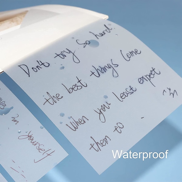 100st vattentät genomskinlig självhäftande klibbig Memo Meddelande Påminnelse Anteckningar Flikar Kuddar Transparent Sticky