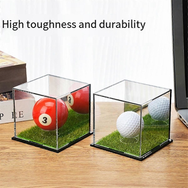 Golfboll Display Skåp, Golfboll Fyrkantigt Display Skåp, Minnesbox, Akryl Spegel Förvaringsbox