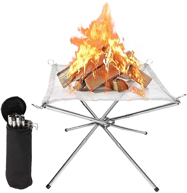 Udendørs sammenklappelig bålsted til camping og grill