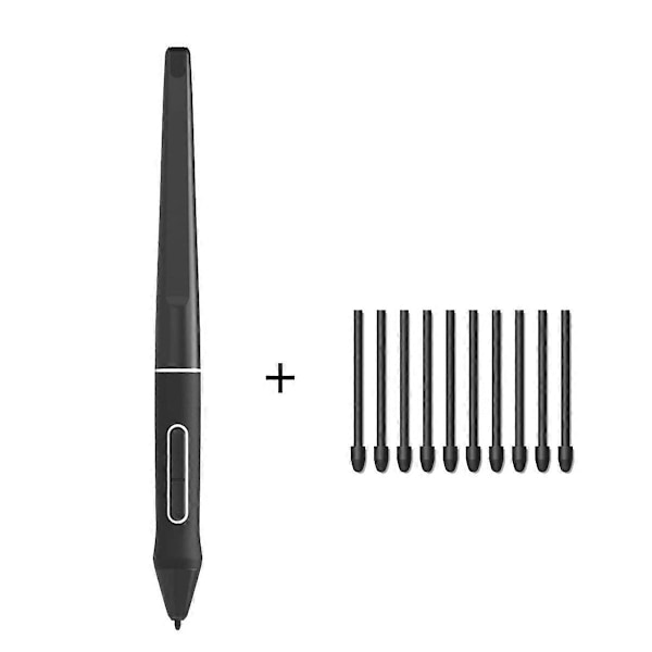 PW517 Digital Stylus Penna + 10-pack Ersättningspennspetsar för Kamvas 13, Kamvas Pro 24, Kamvas 22 Plus Batterifri
