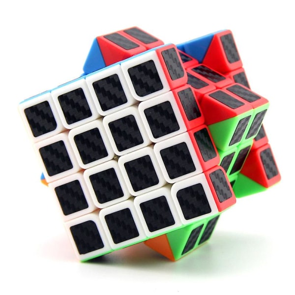 Triangle Pyraminx Magic Cube Pyramid Speed Puzzle Cube Brain Teaser Twist Toy Carbon Fiber Sticker B