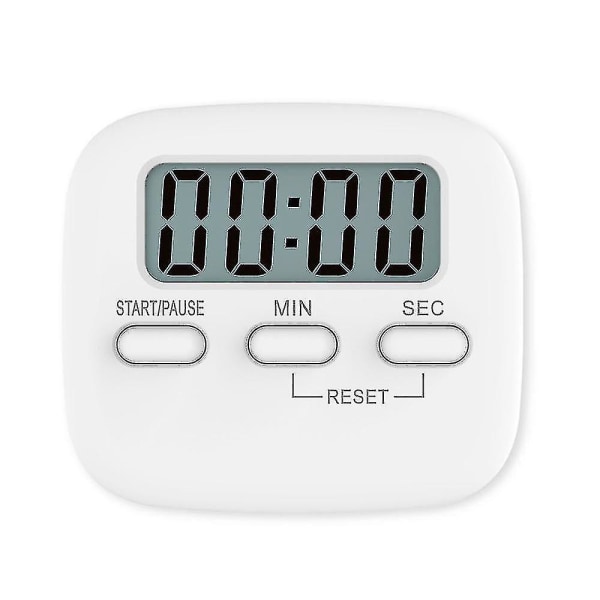 Digital kjøkkenur for matlaging, multifunksjonell elektronisk timer - hvit