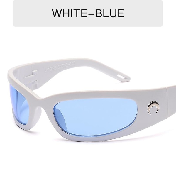 New Moon rektangulære solbriller For kvinner Mann Vintage Utendørs Sykling Sport Hip Hop Punk Solbriller Uv400 Trend Kvinne C