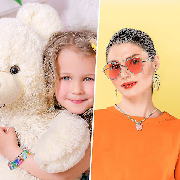 40 kpl/65 kpl akryyliperhoskoruja ja karhumakeisriipussetti 45 Butterflies*20 Bears