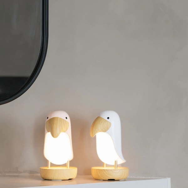 LED Tukan Nattlys Moderne Nordisk USB Skrivebordslampe Hjem Luminaria Oppladbar Soverom Innendørsbelysning Dimbar