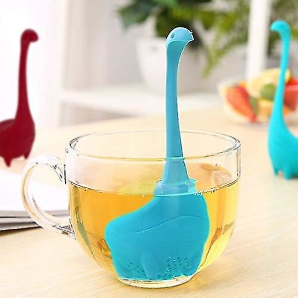 3 kpl Infuser Loch Ness Monster -muotoinen lämmönkestävä teesiivilä Teetarvikkeet Kahvityökalut Satunnainen väri