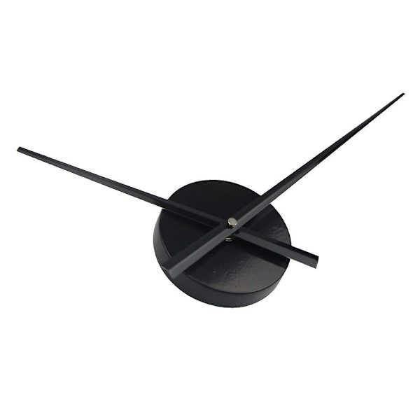3D klokkehender, DIY store klokkehender nåler veggklokker 3D hjemmekunstdekor kvartsurmekanisme tilbehør Black
