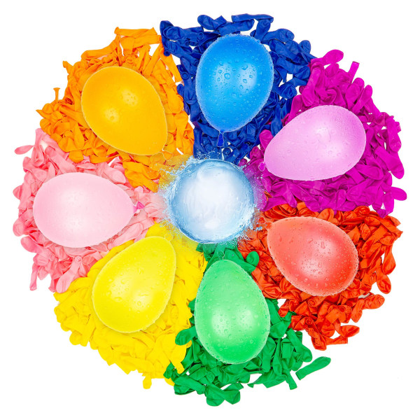 1000 vannballonger Vannbomber, flerfargede, enkle å fylle 500pcs