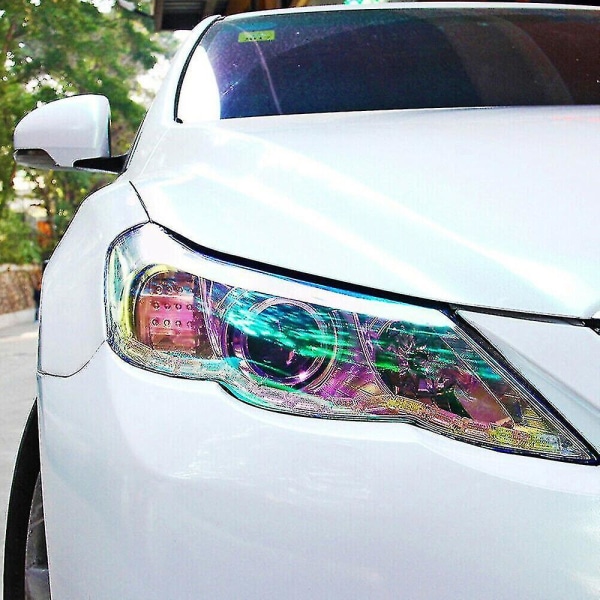 Chameleon Headlight Taillight Color-changing Filmtransparent Tint Vinyl Wrap Sticker120x30cm Light F