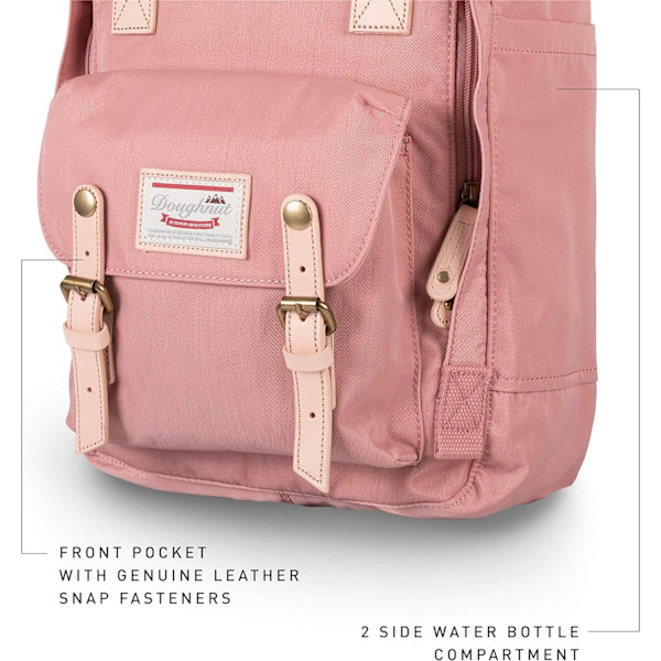 Macaroon 16L Resväska Skola Damer College Flickor Lätt Casual Dagryggsäckar Ryggsäck, Rosa