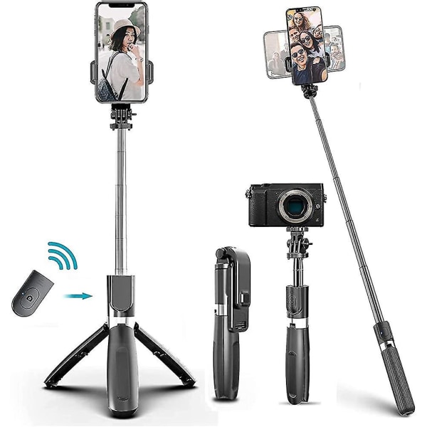 Selfie Stick -jalusta, matkapuhelimen jalusta, kameran jalusta Bluetooth kaukosäätimellä