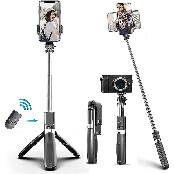 Selfie Stick Tripod, Mobiltelefon Tripod, Kamera Tripod Med Bluetooth Fjernbetjening