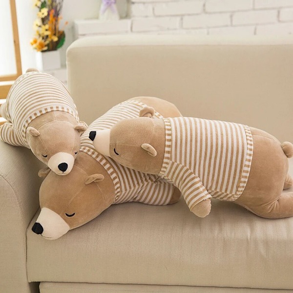 50cm Kawaii Isbjörn Plyschdjur Supermjuk Djurmatta Sovkudde Plyschleksak för Barn