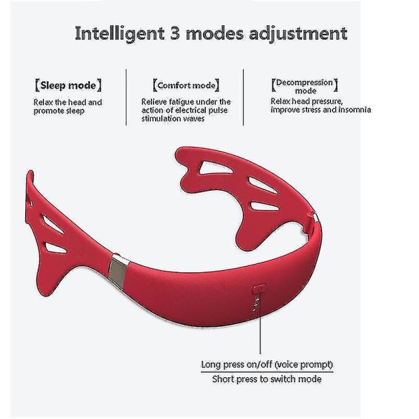 Trenger mini smart hode massasjer mikrostrøm søvnhjelp massasjer oppladbar søvninstrument hodemassasje beroligende