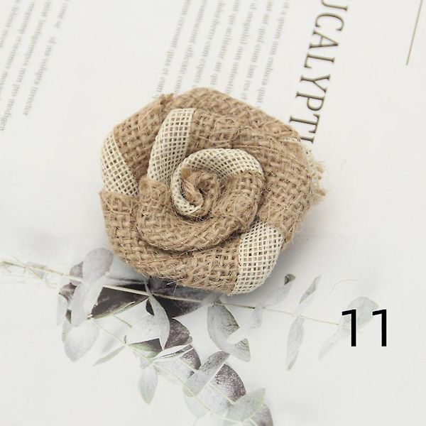 Håndlavede Burlap Blomster Assorteret Burlap Rose Til Bryllupsdekoration K