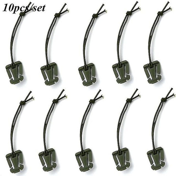 10 st ryggsäcks spänne karbinhakar utomhus nylon camping väska hänge krok klämma Army Green