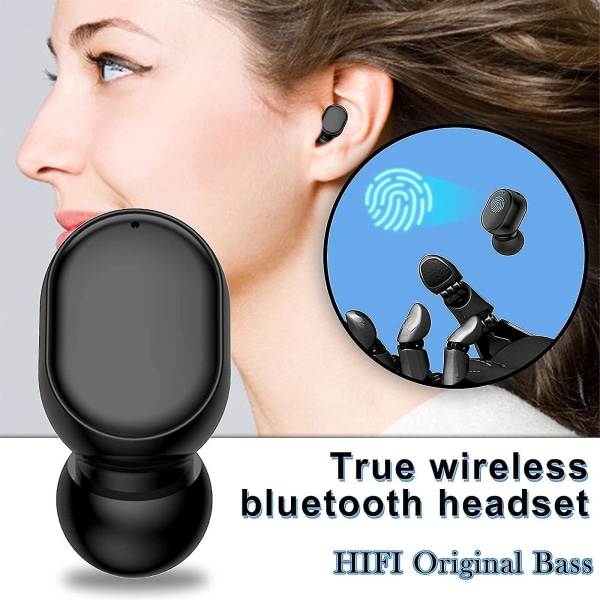 Bluetooth-hörlurar In-ear-hörlurar Trådlösa Bluetooth 5.0-hörlurar med mikrofon för samtal och musik Uthållighetshörlurar