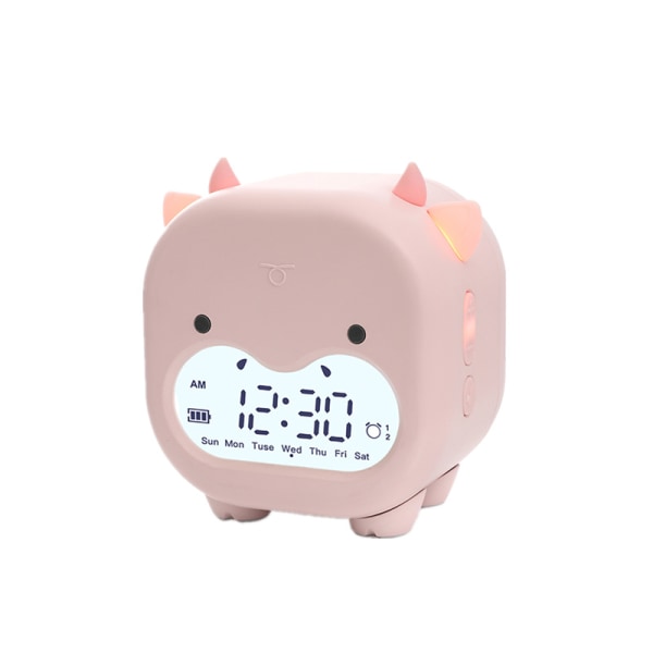 Barnklocka, laddningsbar digital väckarklocka för barns sovrum, sömnväckare för barn, snooze-timer för barn